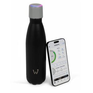 Smart Black Water Bottle with App Integration